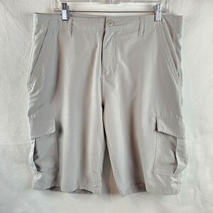 DC Shoes Mens Cargo Shorts Size 34 Beige Lightweight Casual Skate Streetwear 175